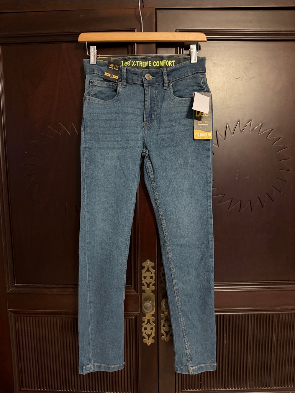 NWT LEE Kids Girls Slim Straight Fit Stretch Jeans Size 12